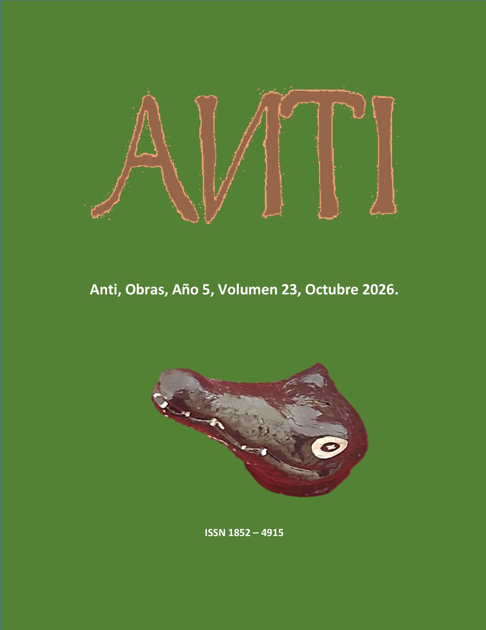 					Ver Vol. 23 Núm. 1 (2026): ANTI, Obras, Año 5, Volumen 23, Octubre 2026
				