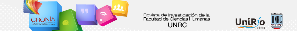 Encabezado de la revista Cronia